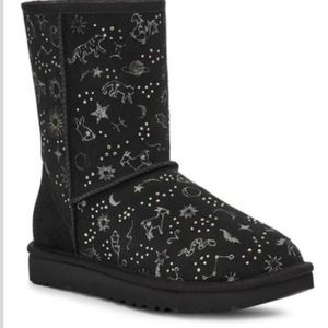 UGG Classic Zodiac Short Suede Boot Black 6 grape 7 cy
